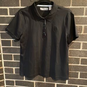 Liz Claiborne Women’s Large Black Short Sleeve Collared Top